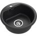 Кухонная мойка GRANFEST SMART SM-435 черный + сифон