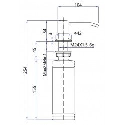 Дозатор GRANFEST QUARZ Круглый Z-5001 серый