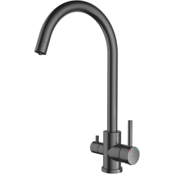 Смеситель для кухни GRANFEST QUARZ Z-5420 PVD графит Смеситель для кухни GRANFEST QUARZ Z-5420 PVD графит