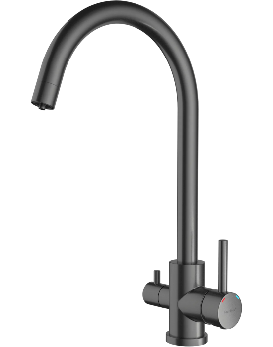 Смеситель для кухни GRANFEST QUARZ Z-5420  PVD графит