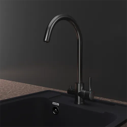 Смеситель для кухни GRANFEST QUARZ Z-5420 PVD графит Смеситель для кухни GRANFEST QUARZ Z-5420 PVD графит