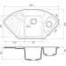 Кухонная мойка GRANFEST CORNER C-1040E топаз