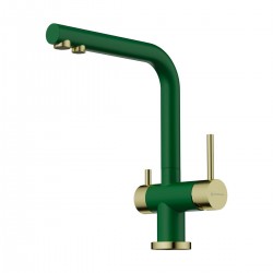 Смеситель для кухни Omoikiri Nagano RG LG royal green/светлое золото Смеситель для кухни Omoikiri Nagano RG LG royal green/светлое золото