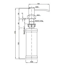 Дозатор GRANFEST QUARZ Круглый Z-5001 PVD графит Дозатор GRANFEST QUARZ Круглый Z-5001 PVD графит