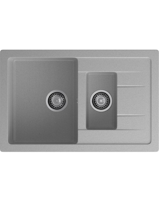 Кухонная мойка GRANFEST QUADRO Q-775KL серый
