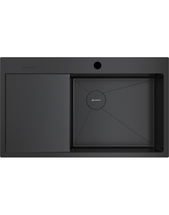 Кухонная мойка из нержавейки Omoikiri Akisame 86-GB-R Side графит