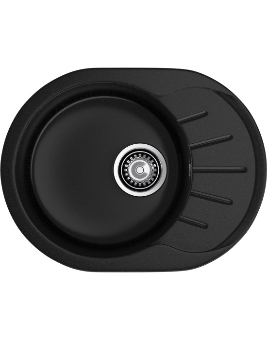 Кухонная мойка GRANFEST RONDO R-580L черный