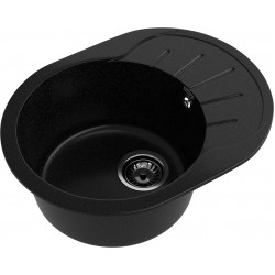 Кухонная мойка GRANFEST RONDO R-580L черный