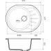 Кухонная мойка GRANFEST RONDO R-580L графит