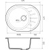 Кухонная мойка GRANFEST RONDO R-580L черный