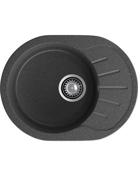 Кухонная мойка GRANFEST RONDO R-580L графит