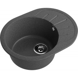 Кухонная мойка GRANFEST RONDO R-580L графит