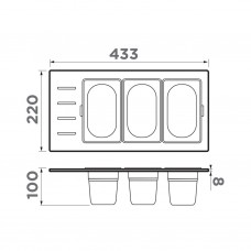 Контейнер для мойки Omoikiri DC-02-3 IN Контейнер для мойки Omoikiri DC-02-3 IN