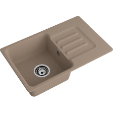 Кухонная мойка GRANFEST SMART SM-680L песочный + сифон