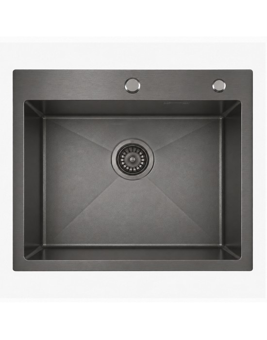 Кухонная мойка из нержавейки BLANTEK LS-5848STB Stone texture black