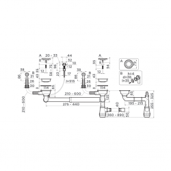 Арматура для двухчашевых моек Omoikiri WK-2-R-A IN