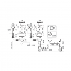 Арматура для двухчашевых моек Omoikiri WK-2C GB