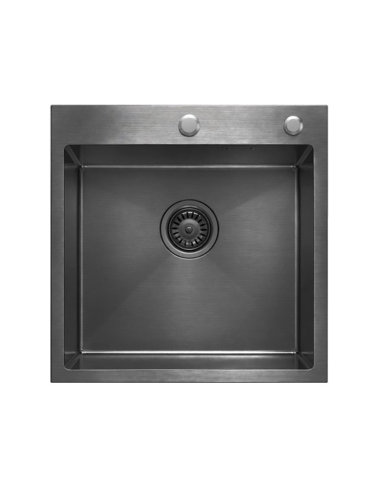 Кухонная мойка из нержавейки BLANTEK LS-5050B Nano black