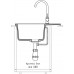 Кухонная мойка GRANFEST URBAN UR-658L черный