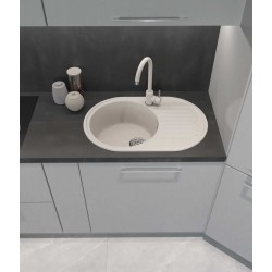 Смеситель для кухни GRANFEST QUARZ Z-5410 белый Смеситель для кухни GRANFEST QUARZ Z-5410 белый