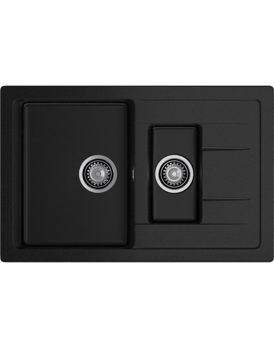 Кухонная мойка GRANFEST QUADRO Q-775KL черный