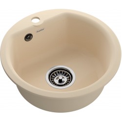 Кухонная мойка GRANFEST SMART SM-435 бежевый + сифон