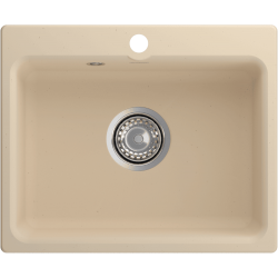 Кухонная мойка GRANFEST SMART SM-520 бежевый + сифон
