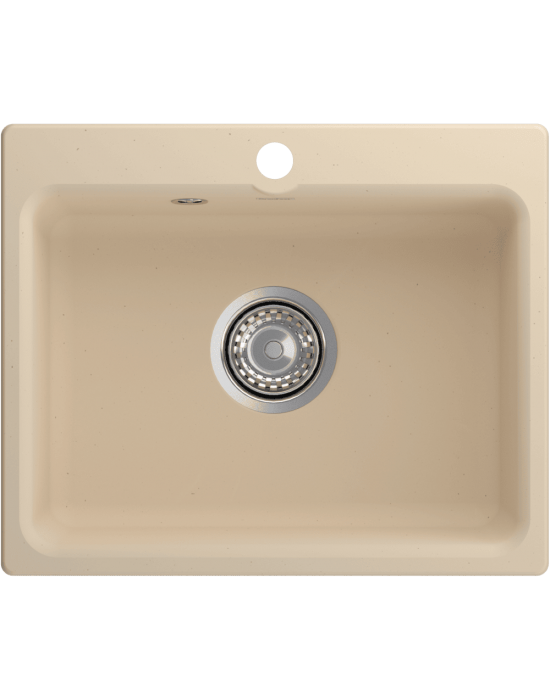 Кухонная мойка GRANFEST SMART SM-520 бежевый + сифон