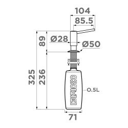 Дозатор Omoikiri OM-02-P WH белый