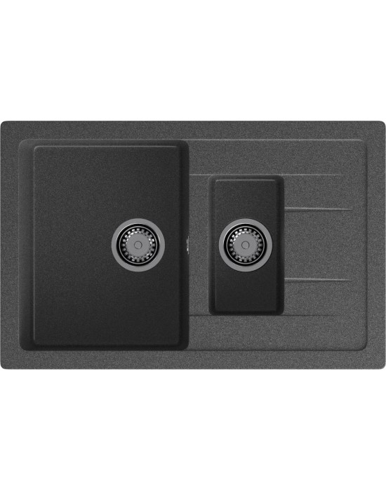 Кухонная мойка GRANFEST QUADRO Q-775KL графит