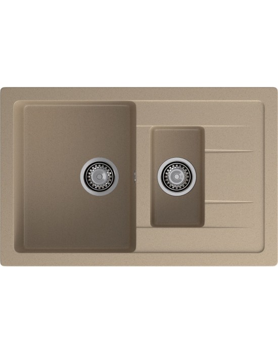 Кухонная мойка GRANFEST QUADRO Q-775KL песочный