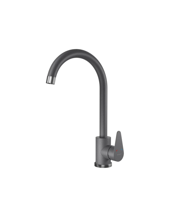 Смеситель для кухни GRANFEST QUARZ Z-5412 темно-серый