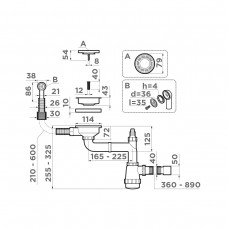 Арматура для одночашевых моек Omoikiri WK-1-R GB