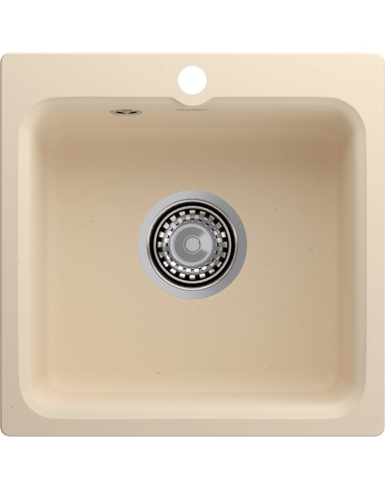 Кухонная мойка GRANFEST SMART SM-430 бежевый + сифон