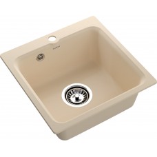Кухонная мойка GRANFEST SMART SM-430 бежевый + сифон