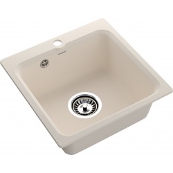 Кухонная мойка GRANFEST SMART SM-430 белый + сифон