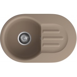 Кухонная мойка GRANFEST SMART SM-685L песочный + сифон