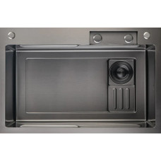 Кухонная мойка из нержавеющей стали GRANFEST METAL 7545 PVD графит