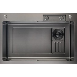 Кухонная мойка из нержавеющей стали GRANFEST METAL 7545 PVD графит Кухонная мойка из нержавеющей стали GRANFEST METAL 7545 PVD графит