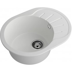 Кухонная мойка GRANFEST RONDO R-580L иней