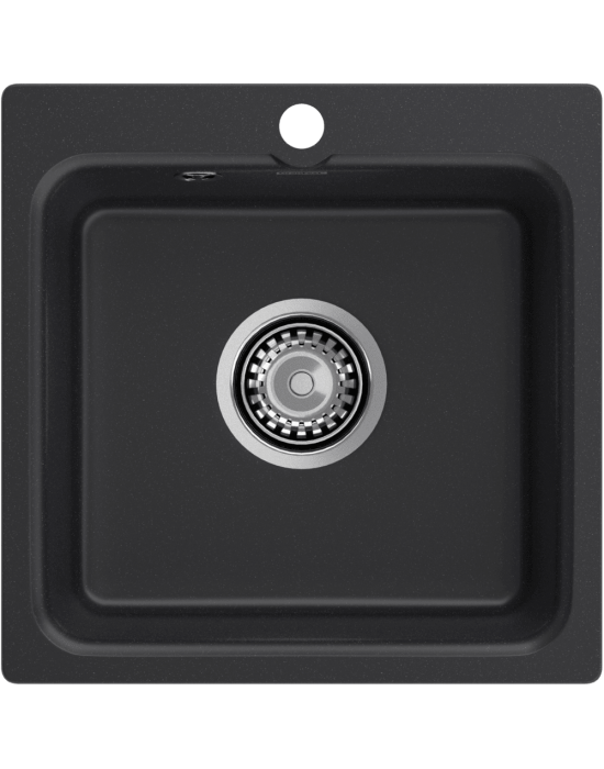 Кухонная мойка GRANFEST SMART SM-430 черный + сифон