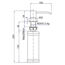 Дозатор GRANFEST QUARZ Круглый Z-5001 белый Дозатор GRANFEST QUARZ Круглый Z-5001 белый