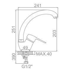 Смеситель для кухни Ledeme H04 L4104