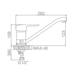 Смеситель для кухни Ledeme H04 L4204 Смеситель для кухни Ledeme H04 L4204
