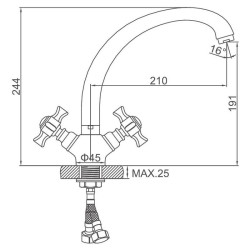 Смеситель для кухни Ledeme H11 L5911