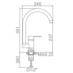 Смеситель для кухни Ledeme L74003