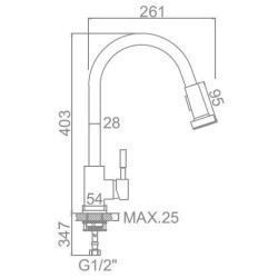 Смеситель для кухни LEDEME L76005-1