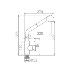 Смеситель для кухни Ledeme l76014