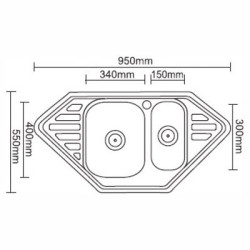 Кухонная мойка LEDEME L69550B Кухонная мойка LEDEME L69550B
