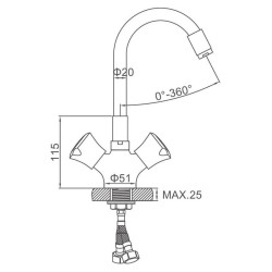 Смеситель для кухни Ledeme L4022-9